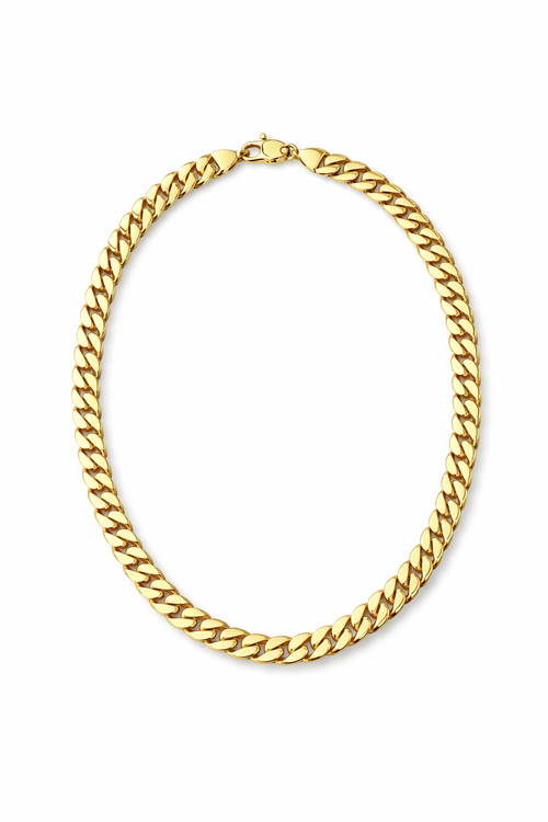 18K Yellow Gold Cuban Link Necklace