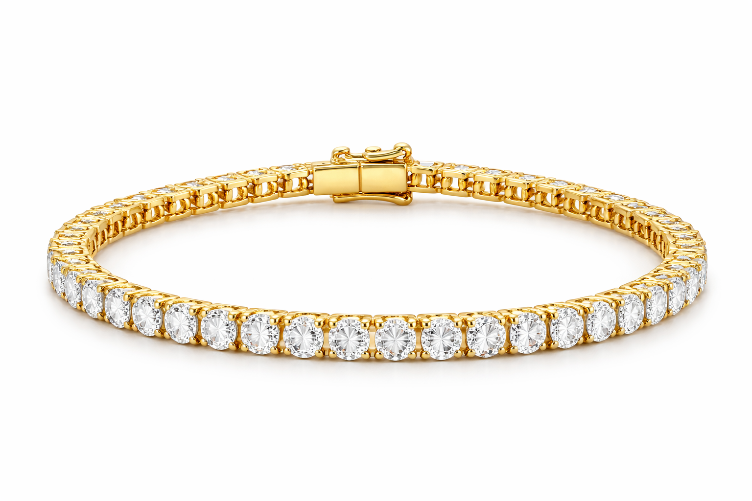 Classic Gold Diamond Line Bracelet