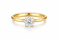Gold Oval Cut Diamond Engagement Ring Set