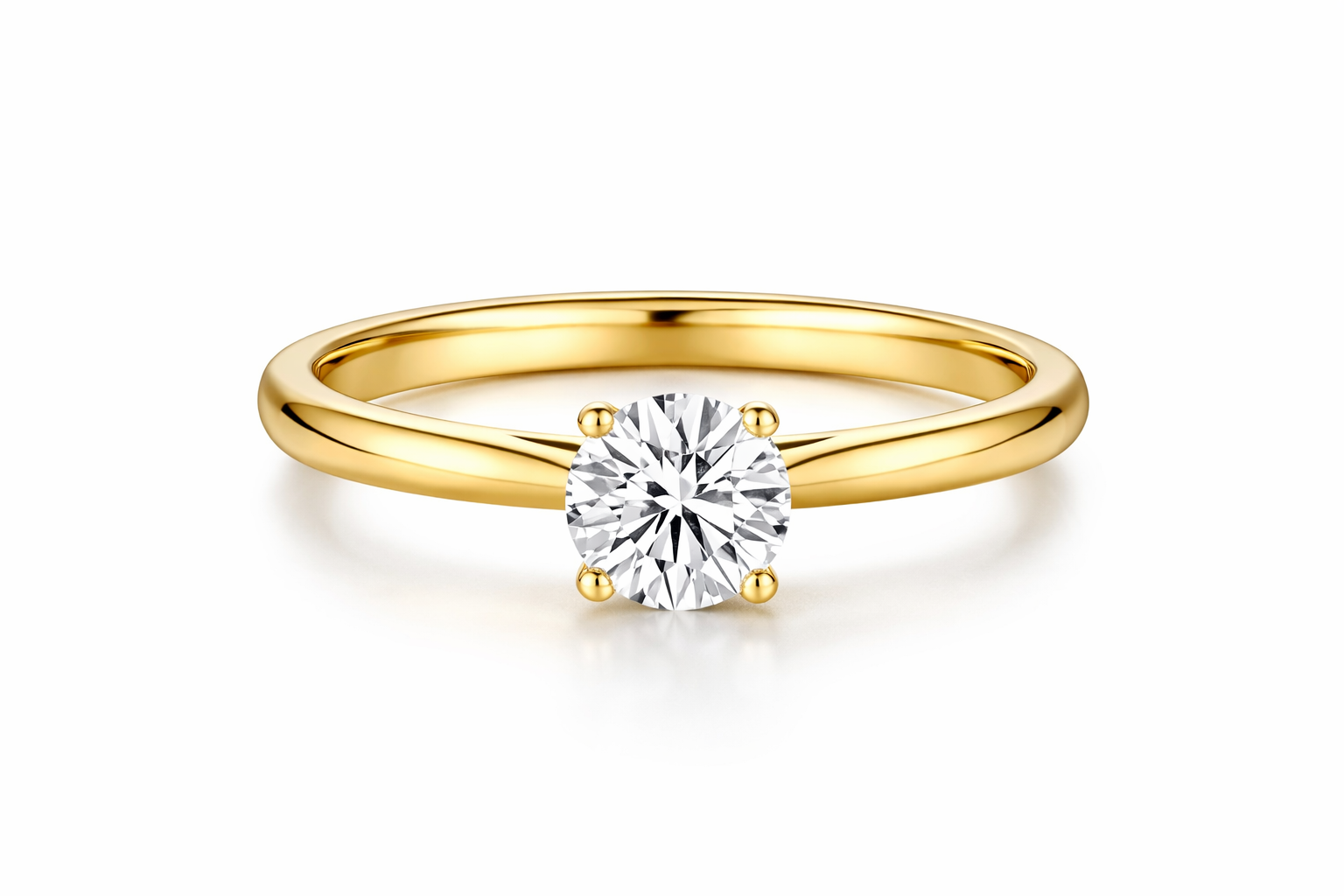 Gold Oval Cut Diamond Engagement Ring Set